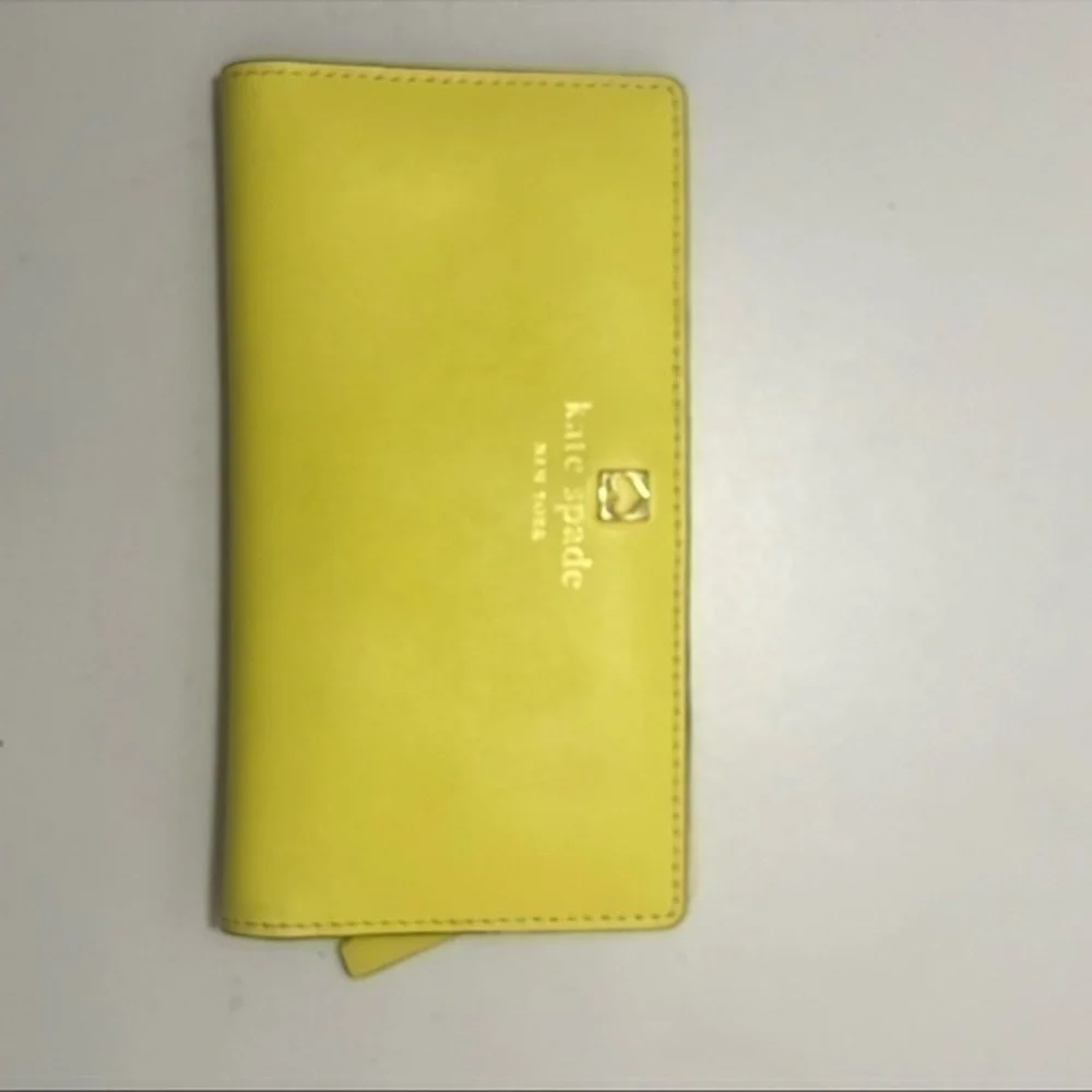 Kate spade yellow slim wallet